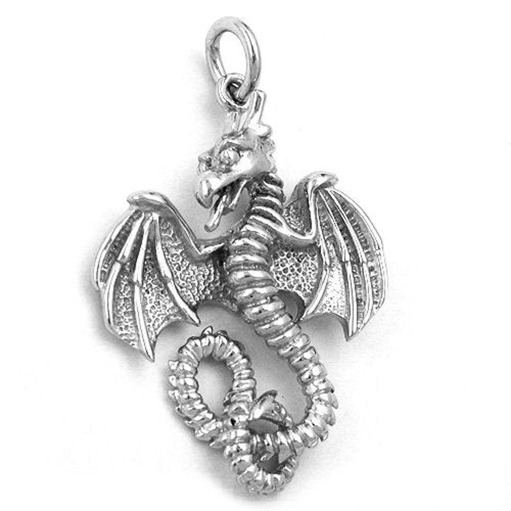 Anhänger, Drache mit Ringöse, Silber 925