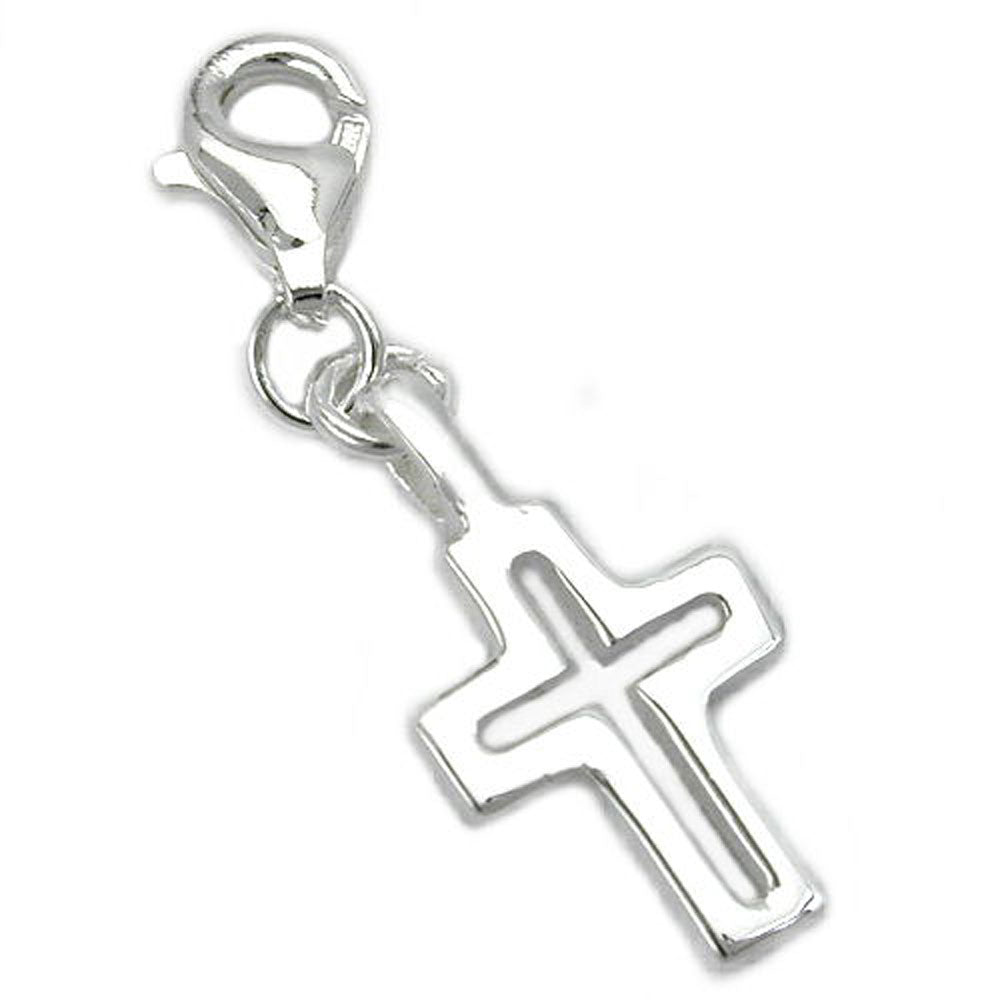 Anhänger, Charm kleines Kreuz Silber 925