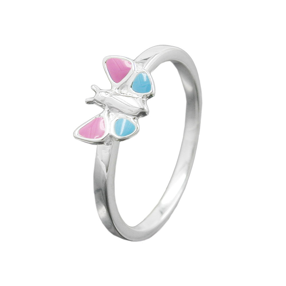 Ring Kinderring Schmetterling verschiedene Farben verschiedene Farben Silber 925 verschiedene Ringgrößen