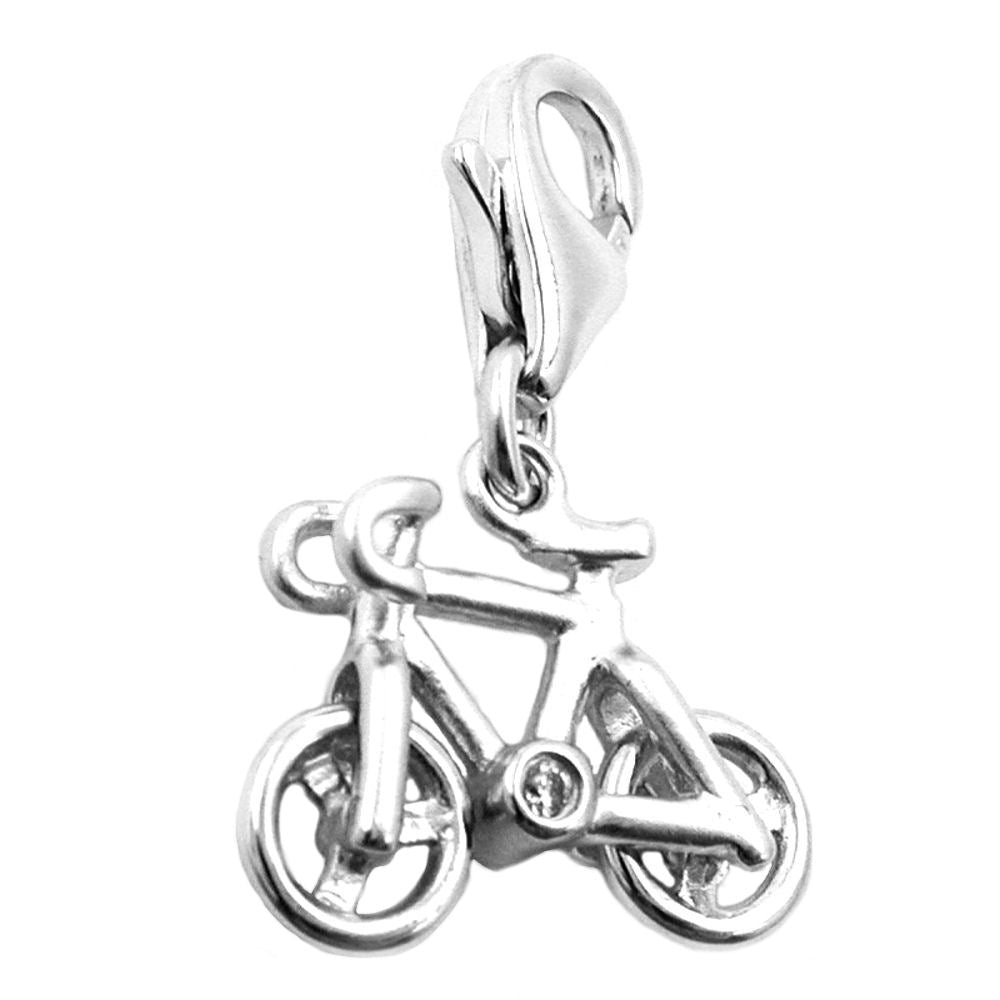 Anhänger, Charm Fahrrad, Silber 925