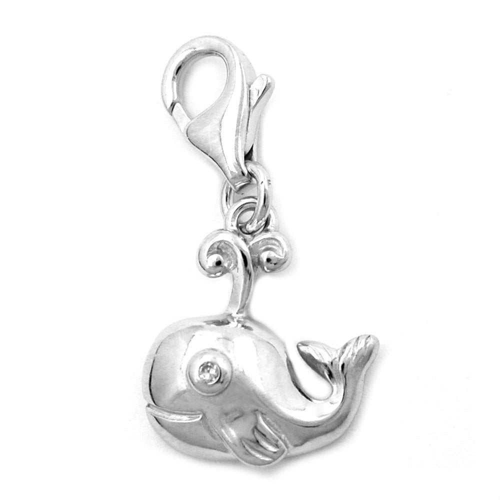 Anhänger, Charm Walfisch, Silber 925