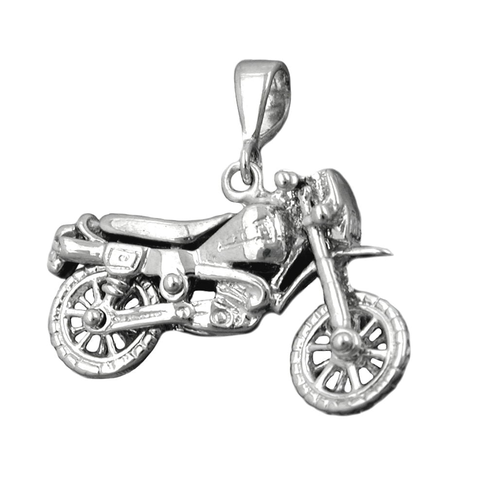 Anhänger verschiedene Größen Motorrad rhodiniert Silber 925