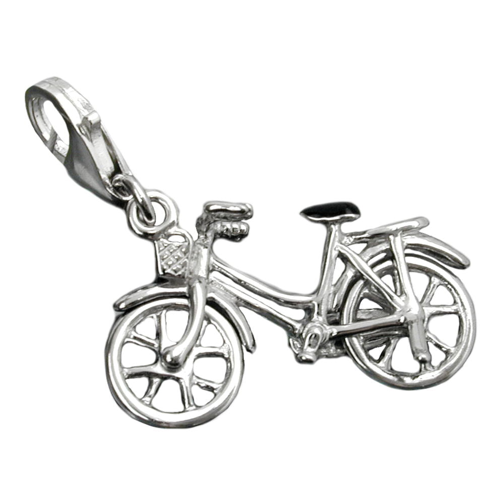 Anhänger, Charm Fahrrad, Silber 925