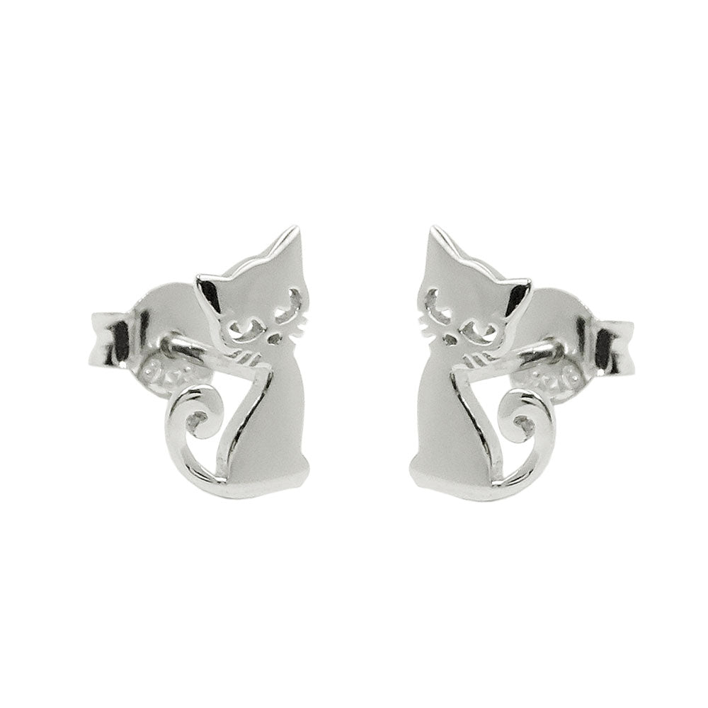 Ohrstecker Ohrring verschiedene Größen Delfin glänzend rhodiniert Silber 925